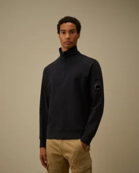 Sweat-shirt léger en polaire à demi-zip Lens