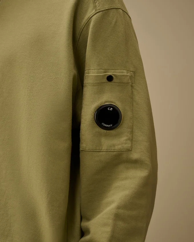 Sweat-shirt léger en polaire à demi-zip Lens