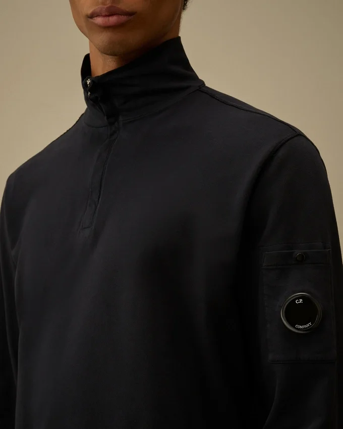 Sweat-shirt léger en polaire à demi-zip Lens