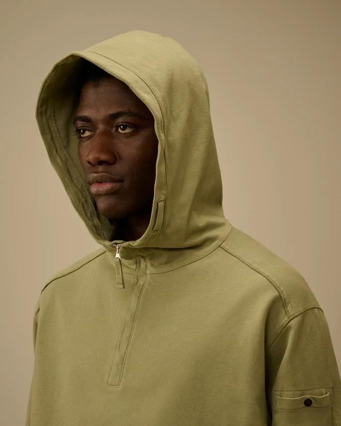 Sweat-shirt léger en polaire à demi-zip Lens