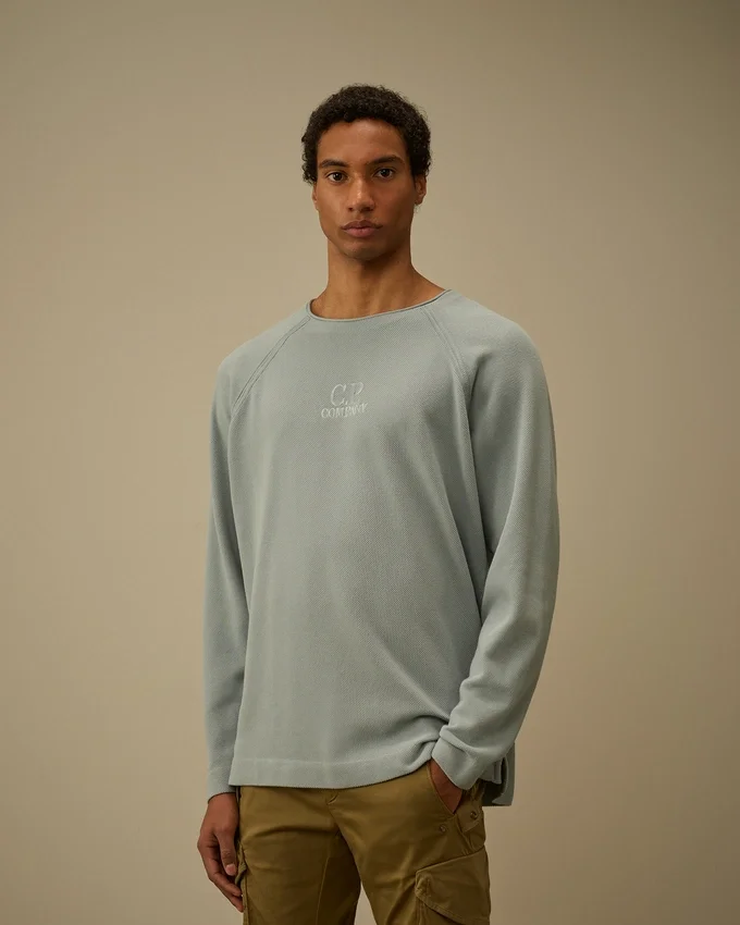 Sweats à col montant en piqué épais teint en pigment