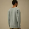 Sweats à col montant en piqué épais teint en pigment