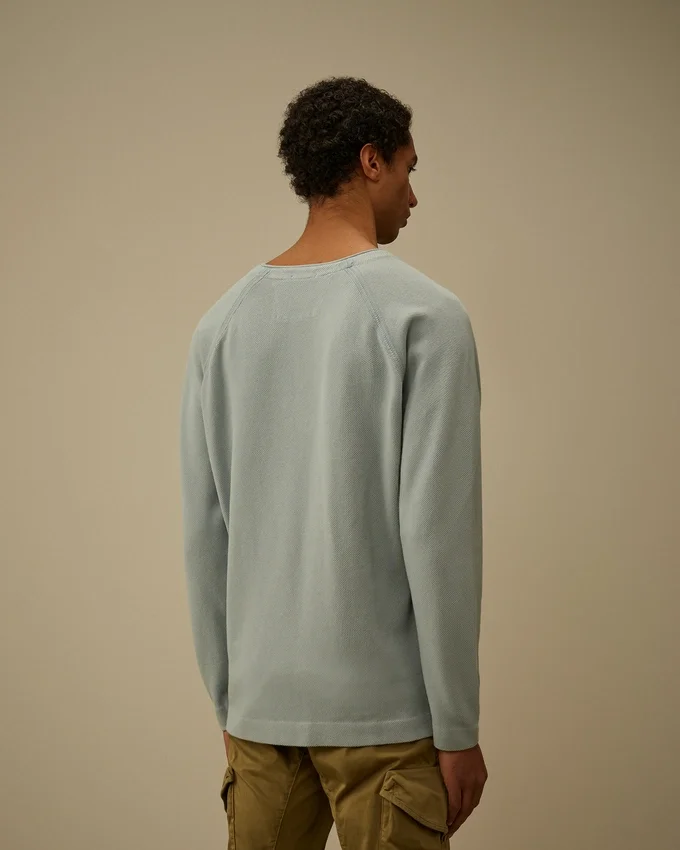 Sweats à col montant en piqué épais teint en pigment