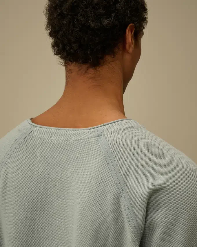 Sweats à col montant en piqué épais teint en pigment