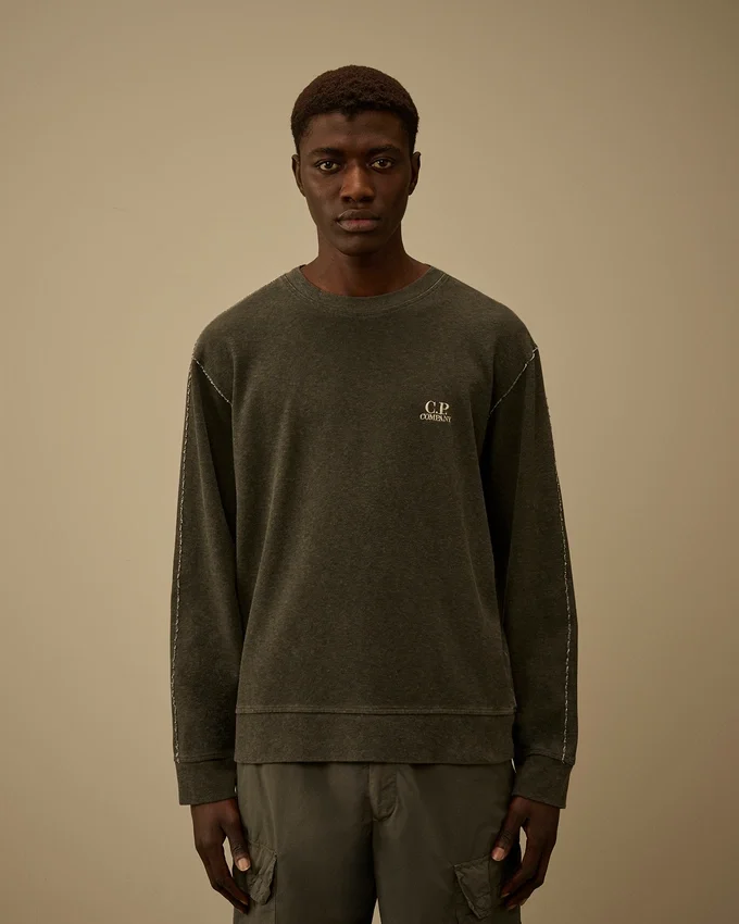 Sweats à col rond en jersey épais plaqué