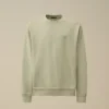 Sweats à col rond en molleton de coton à armure diagonale, teint par réserve, avec logo