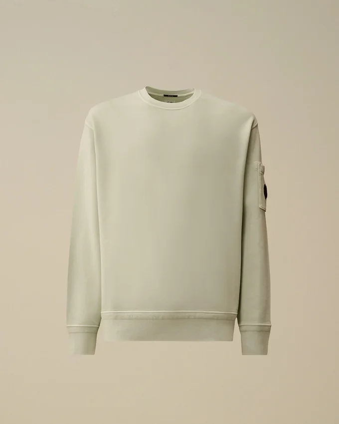 Sweats à col rond « Lens » en molleton de coton diagonal teint par réserve
