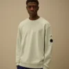 Sweats à col rond « Lens » en molleton de coton diagonal teint par réserve