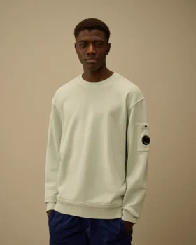 Sweats à col rond « Lens » en molleton de coton diagonal teint par réserve