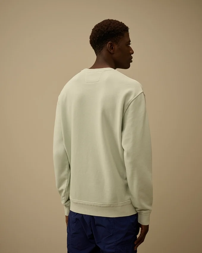 Sweats à col rond « Lens » en molleton de coton diagonal teint par réserve