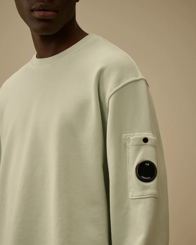 Sweats à col rond « Lens » en molleton de coton diagonal teint par réserve