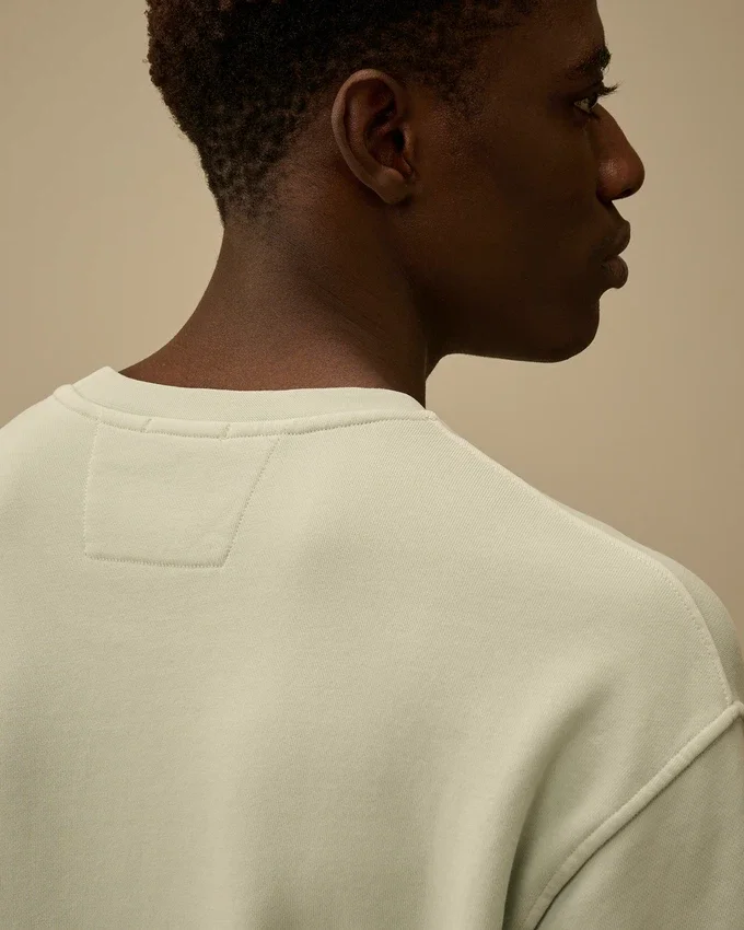 Sweats à col rond « Lens » en molleton de coton diagonal teint par réserve