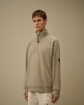 Sweats à demi-zip en polaire diagonale gaufrée « Lens »