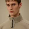 Sweats à demi-zip en polaire diagonale gaufrée « Lens »