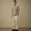 Sweats à demi-zip en polaire diagonale gaufrée « Lens »