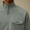 Sweats à demi-zip en polaire à motif diagonal en relief