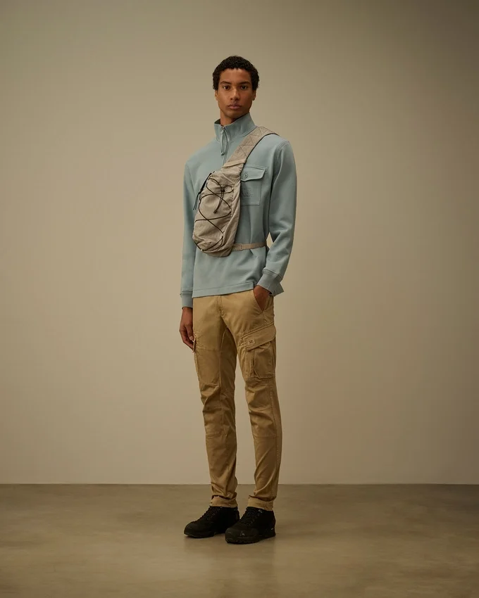 Sweats à demi-zip en polaire à motif diagonal en relief