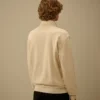 Sweats zippés en molleton de coton diagonal avec motif « Lens »