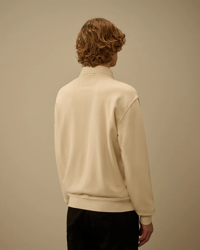 Sweats zippés en molleton de coton diagonal avec motif « Lens »