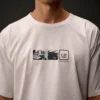 T-shirt à manches courtes en jersey mercerisé de la Metropolis Series avec broderie dans le dos