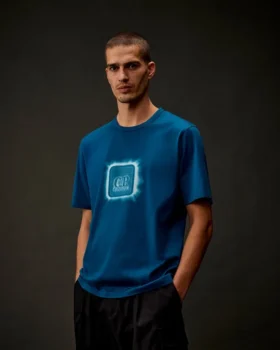 T-shirt à manches courtes en jersey mercerisé de la Metropolis Series avec écusson