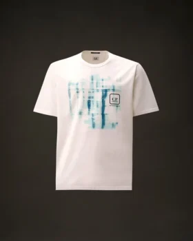 T-shirt à manches courtes en jersey mercerisé de la Metropolis Series avec logo graphique