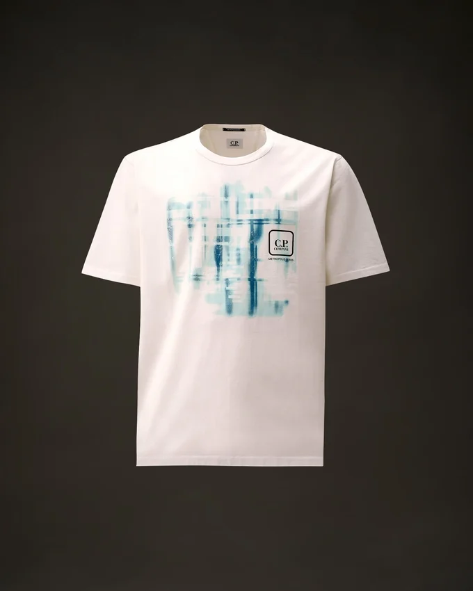 T-shirt à manches courtes en jersey mercerisé de la Metropolis Series avec logo graphique