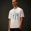 T-shirt à manches courtes en jersey mercerisé de la Metropolis Series avec logo graphique