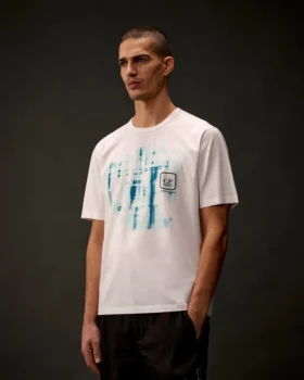 T-shirt à manches courtes en jersey mercerisé de la Metropolis Series avec logo graphique