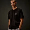 T-shirt à manches courtes en jersey mercerisé de la Metropolis Series avec logo imprimé