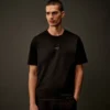 T-shirt à manches courtes en jersey mercerisé de la Metropolis Series avec logo sur la poitrine