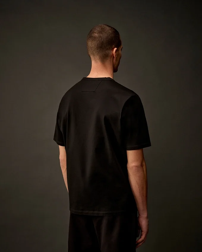 T-shirt à manches courtes en jersey mercerisé de la Metropolis Series avec logo sur la poitrine
