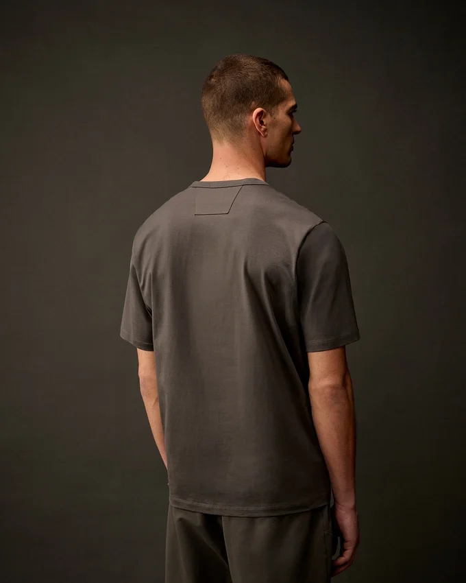 T-shirt à manches courtes en jersey mercerisé de la Metropolis Series avec logo sur la poitrine