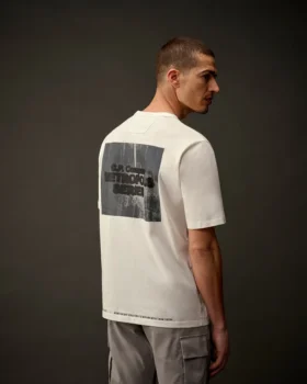 T-shirt à manches courtes en jersey mercerisé de la Metropolis Series avec motif imprimé