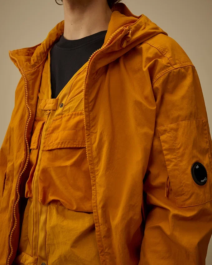 Veste à capuche en twill avec lunettes