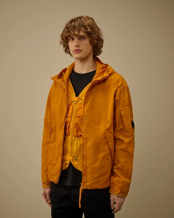 Veste à capuche en twill avec lunettes