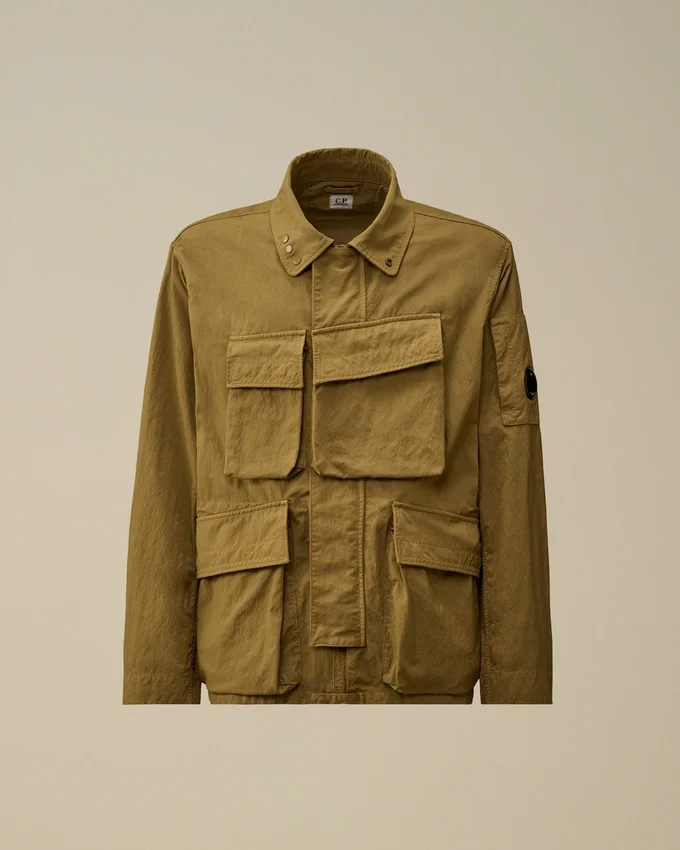 Veste en sergé avec fermeture à glissière pour les lunettes de soleil